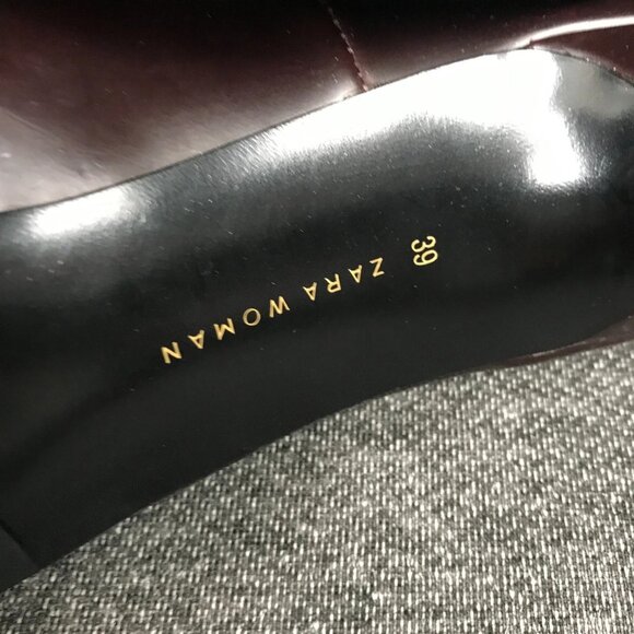 ZARA Woman Chocolate Brown 6 Inch Tall Platform Pump High Heels Size 8 US / 39 - Picture 6 of 8